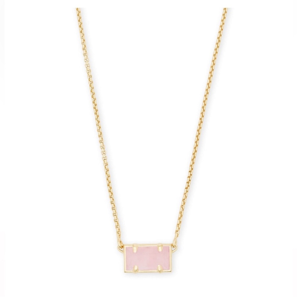 Kendra Scott Pattie Pendant Necklace in Rose Quartz